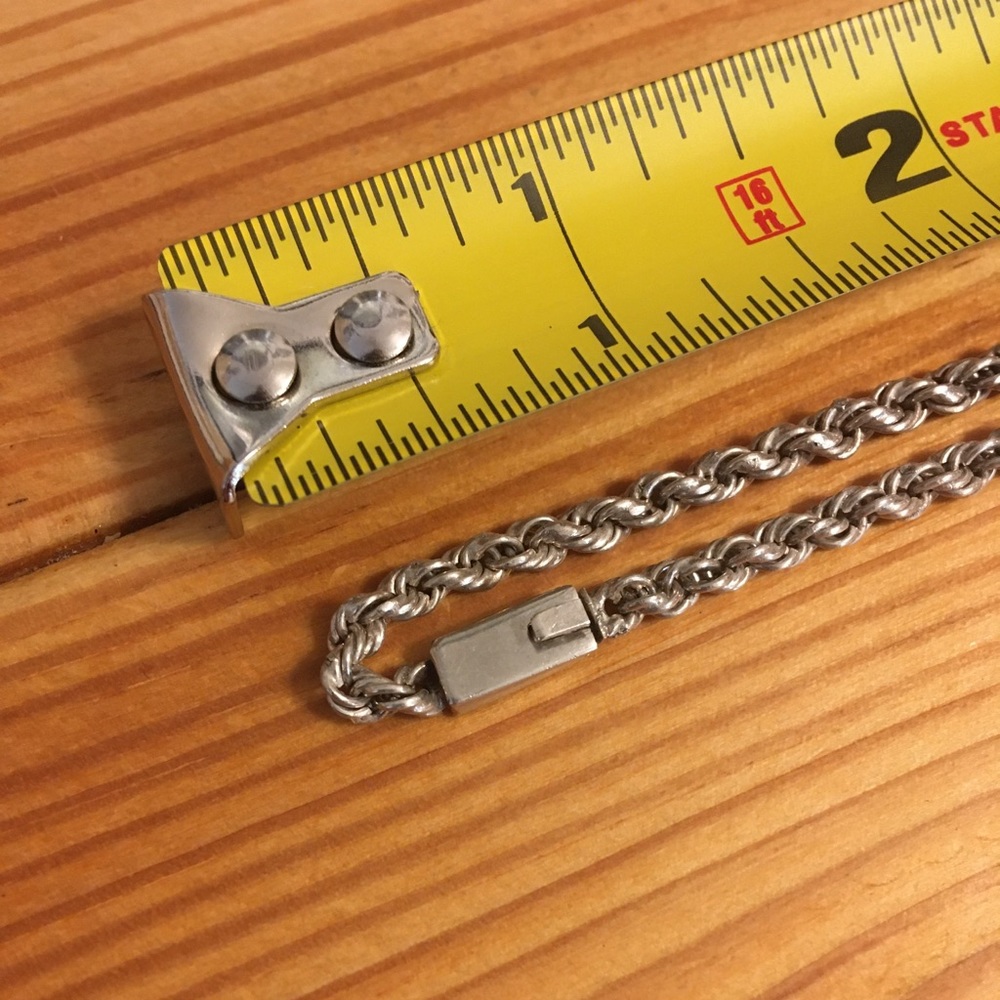 Sterling Silver necklace/chain 28 1/2” long - Picture 5 of 7